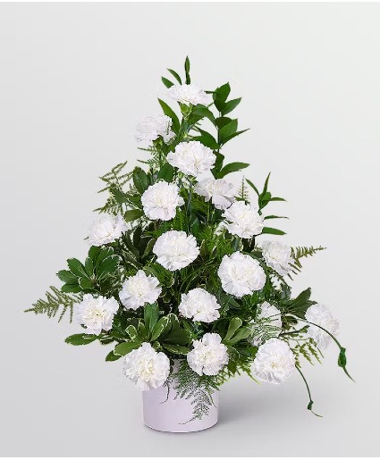 Lovely Carnations Funeral arrangement