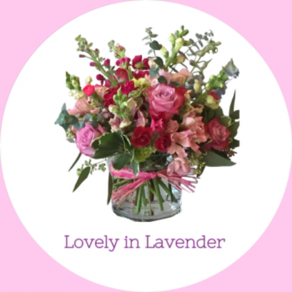 Lovely in Lavender Low cylinder vase