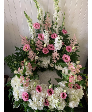 Lovely in Pink Wreath for Cremation