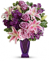 Lovely Lavender and Pink Bouquet Vase Arrangement