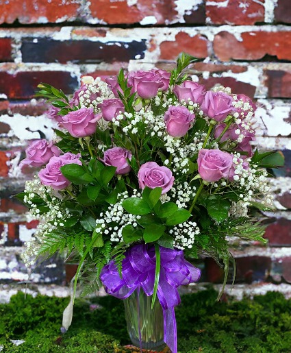 Lovely Lavender Roses Floral Arrangement
