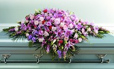 Lovely Lavender Tribute Casket Flowers