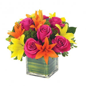 Lovely Lily and Rose Celebration Bouquet 