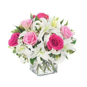 Lovely Lily & Pink Rose Cube 