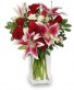 Lovely  Mixed fresh flowers, stargazer, spray roses