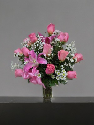 Lovely Pink  Vase Arrangement