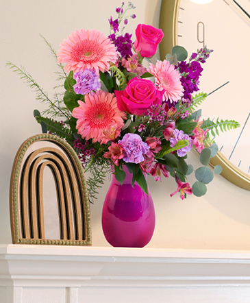 Lovely Pinks Lifestyle Arrangement in Clifton, NJ | Days Gone By Florist