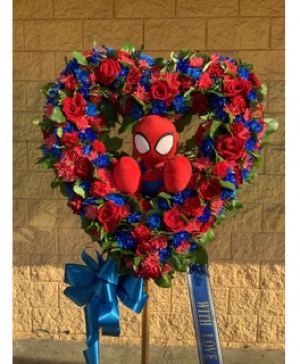 Lovely red and blue spider heart Heart