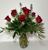 Lovely Roses Only  12 roses vased