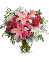 Lovely Sweetness lilies and spray roses