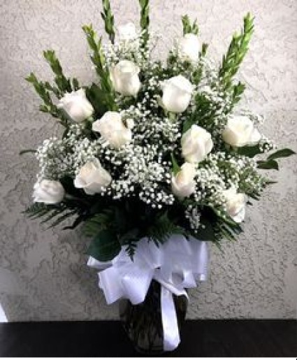 Lovely White Roses 