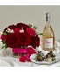 Lover's Package - Valentine's Day Special Flowers, Chocolate-Dipped Strawberries & Wine