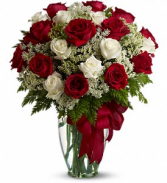 Love's Divine Bouquet - Long Stemmed Roses Floral Arrangement 