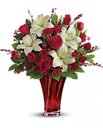 Loves Passion Fresh Floral Arrangement