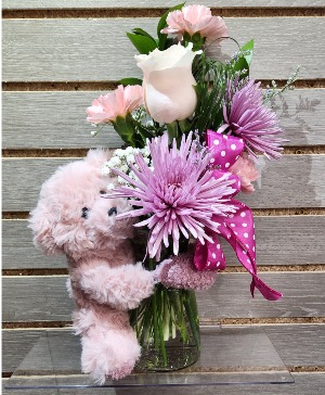 Lovey Bear Valentine's Day arrangement and gift