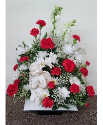 Loving Angelic Serenity  FHF-S-102 Fresh Flower with Keepsake (Local Delivery Only)