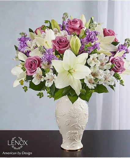 Loving Blooms™ Lenox® Lavender & White assorted flowers