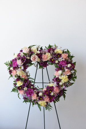 Loving Heart Standing Wreath  in La Grande, OR | FITZGERALD FLOWERS