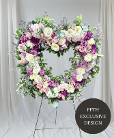 Loving Lavender Heart Standing Funeral Heart