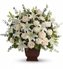 Loving Lilies & Roses Bouquet Sympathy Urn