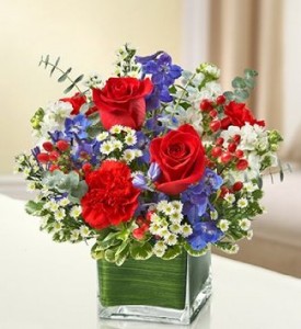 Old Faithful Red, White and Blue Cube Arrangement