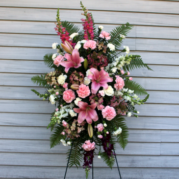 Loving Memories - Feminine Easel Spray in Woodinville, WA | Woodinville Florist® Loving Memories - Feminine Easel Spray in Woodinville, WA | Woodinville Florist®
