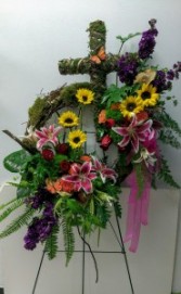 A Loving Touch Sympathy Wreath Standing Sprays