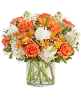 Loving Sentiments - Orange & White Orange & White Flower Bouquet