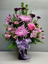 Loving Shades of Purple  Fresh Flower Arrangement 