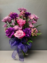 Loving Shades of Purple  Fresh Flower Arrangement  in Elko, Nevada | LeeAnne's Floral Designs