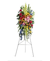 Loving Sunflowers with Colorful mix Standing Spray 