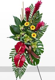 LOVING TROPICAL STANDING SPRAY STANDING FUNERAL PC