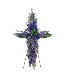 Lovingly Lavender Cross Arrangement