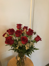 Lovingly yours Red roses bouquet with wax floer
