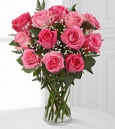 Lovely Pink Roses Fresh Arrangement