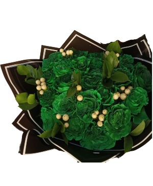 Lucky Charm Green Roses Wrap 