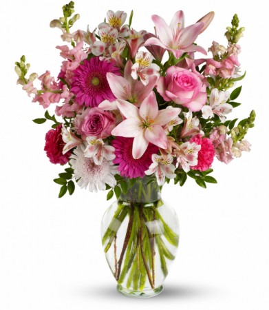 Lucky In Love Romantic Floral Arrangment