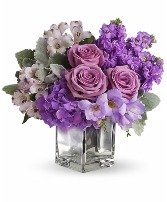Luscious Lavender Cube arrangement 