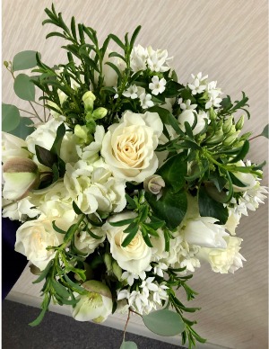 Lush Green and White Bouquet Bridal Bouquet