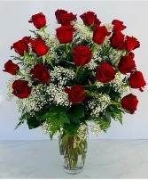 Lush Two Dozen Red Roses Romantic Florals