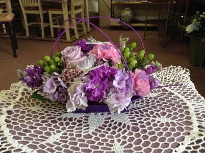 Lushes Lavender Centerpiece Sm **Margot's Delivery Area Only**