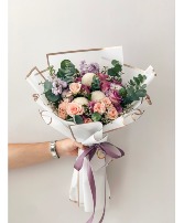 Lux Wrapped Fresh Floral Bouquet 