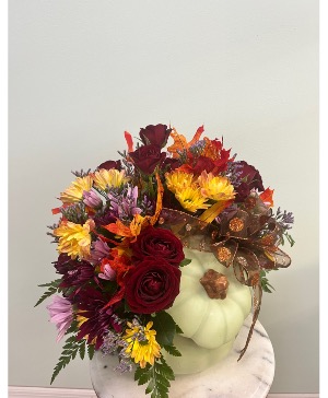 Luxe Autumn Glow Green Pumkin By Enchanted Florist of Cape Coral