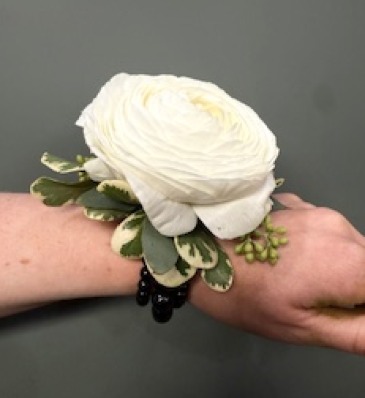 HOMECOMING SPECIAL  Luxe Bloom Ranunculus wrist corsage in Highland, UT | Painted Daisy Florist