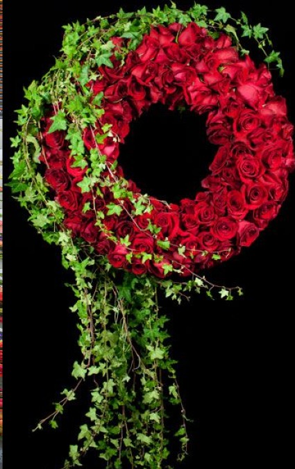 Luxe Rose Wreath Funeral Wreath