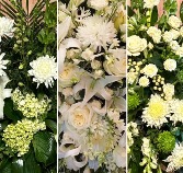 Luxurious and Pure Designers Choice Standing Spray Sympathy