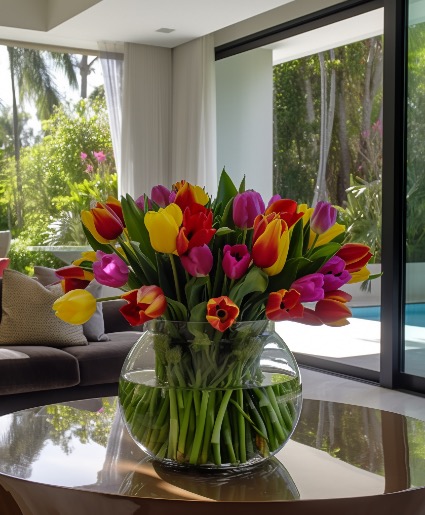 50 Luxury Tulips Arrangement  