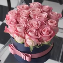 Luxury Flower Box Flower Arrangement in Round Box 