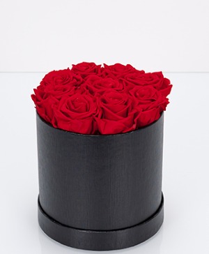 Luxury Red Roses - Round Box 