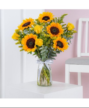 Luxury Sunflowers-Vase 